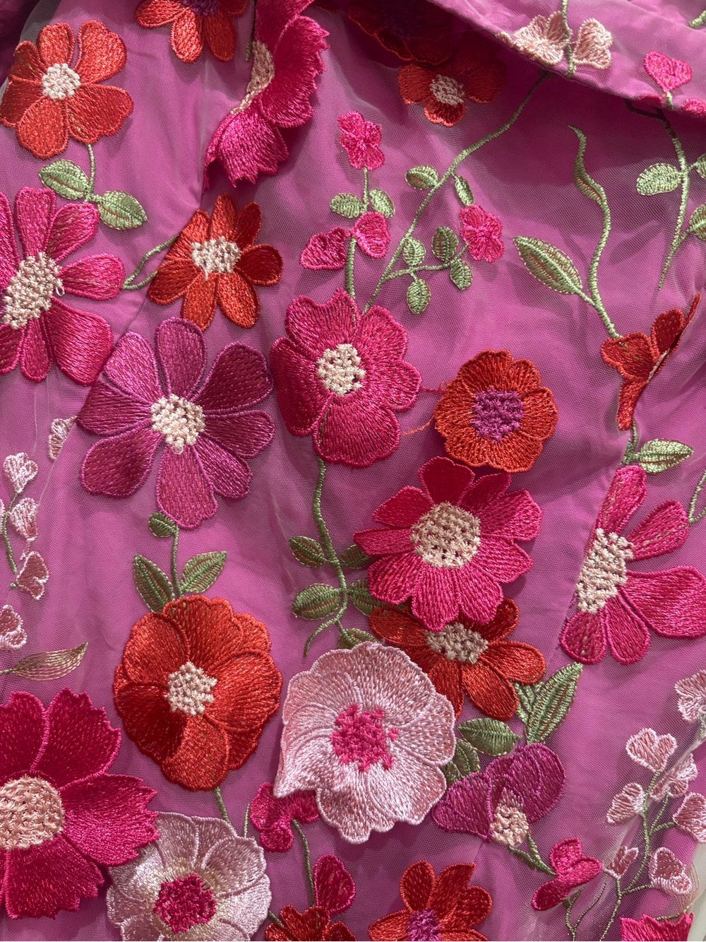 Altar'd State Pink Strapless Floral Appliqué Dress - Picture 2 of 2